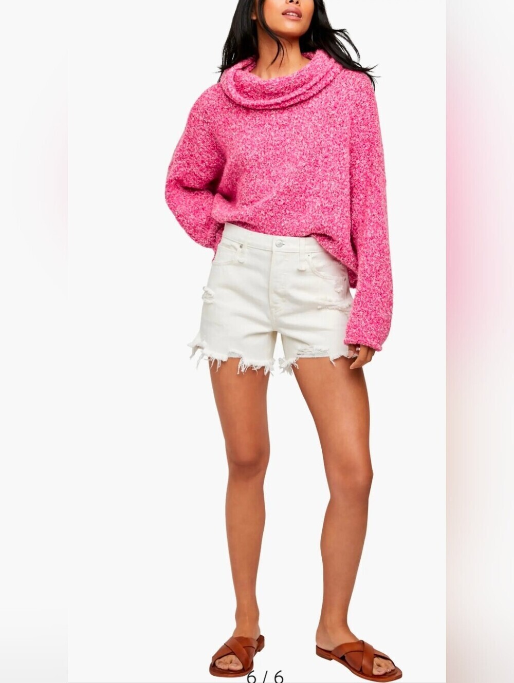 We the Free Makai Ripped Cutoff Distressed Highrise Denim Shorts Boho